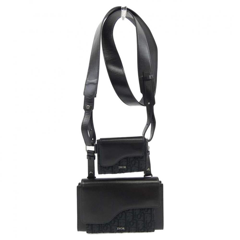 Christian Dior Elite Shoulder black oblique jacquard